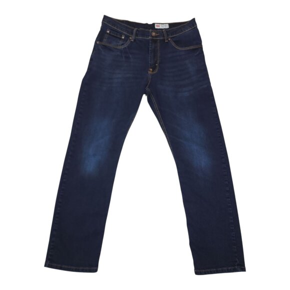 Wrangler Mens Slim Straight Jeans 32x30 Dark Wash Cotton Spandex - Picture 3 of 11